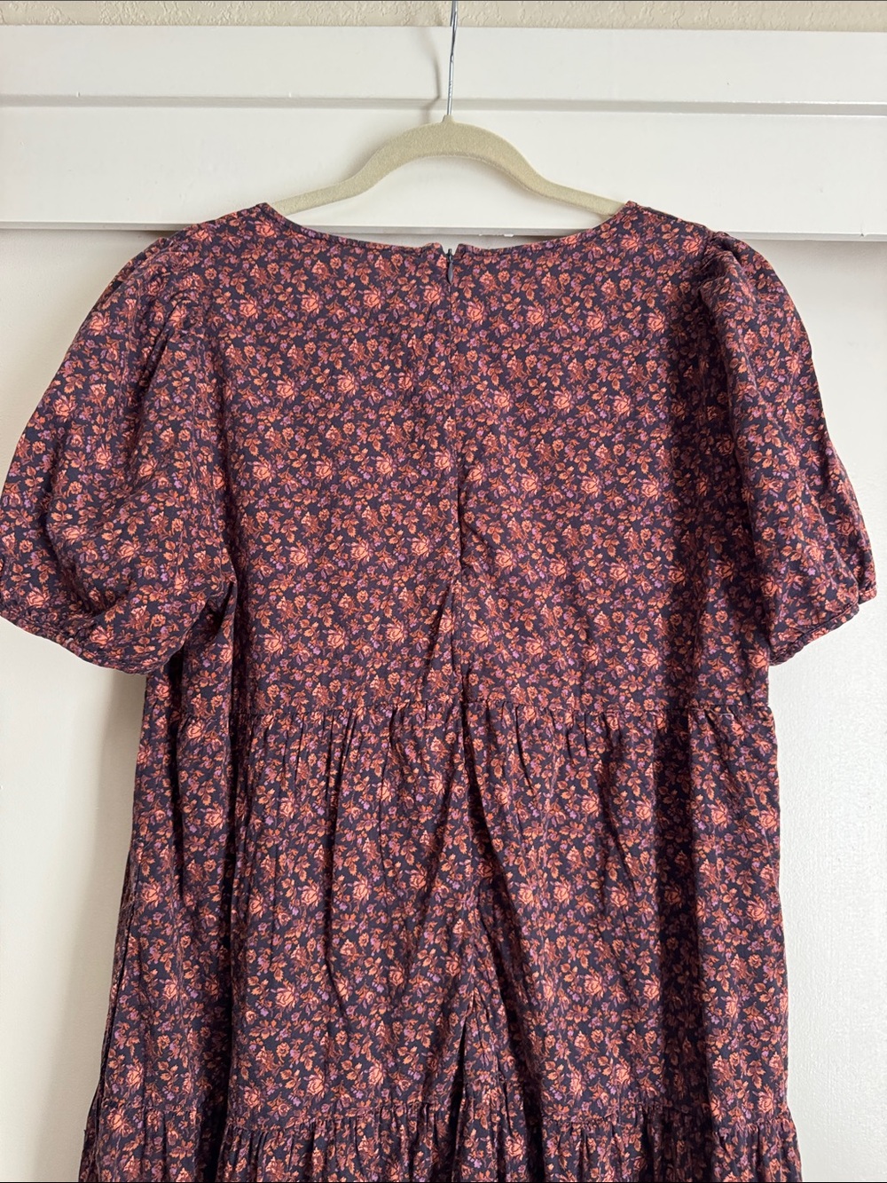 Madewell Aidy Square-Neck Tiered Midi Dress in Orchard Floral size 14 - Picture 11 of 12